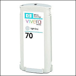 【クリックで詳細表示】HP70 インクカートリッジ ライトグレー C9451A
